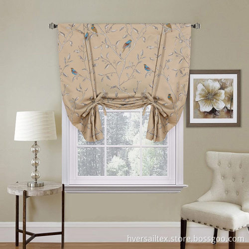 Tie Up Shade Room Darkening Short Curtain